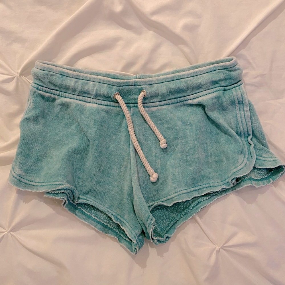 Teal Terrycloth Shorts